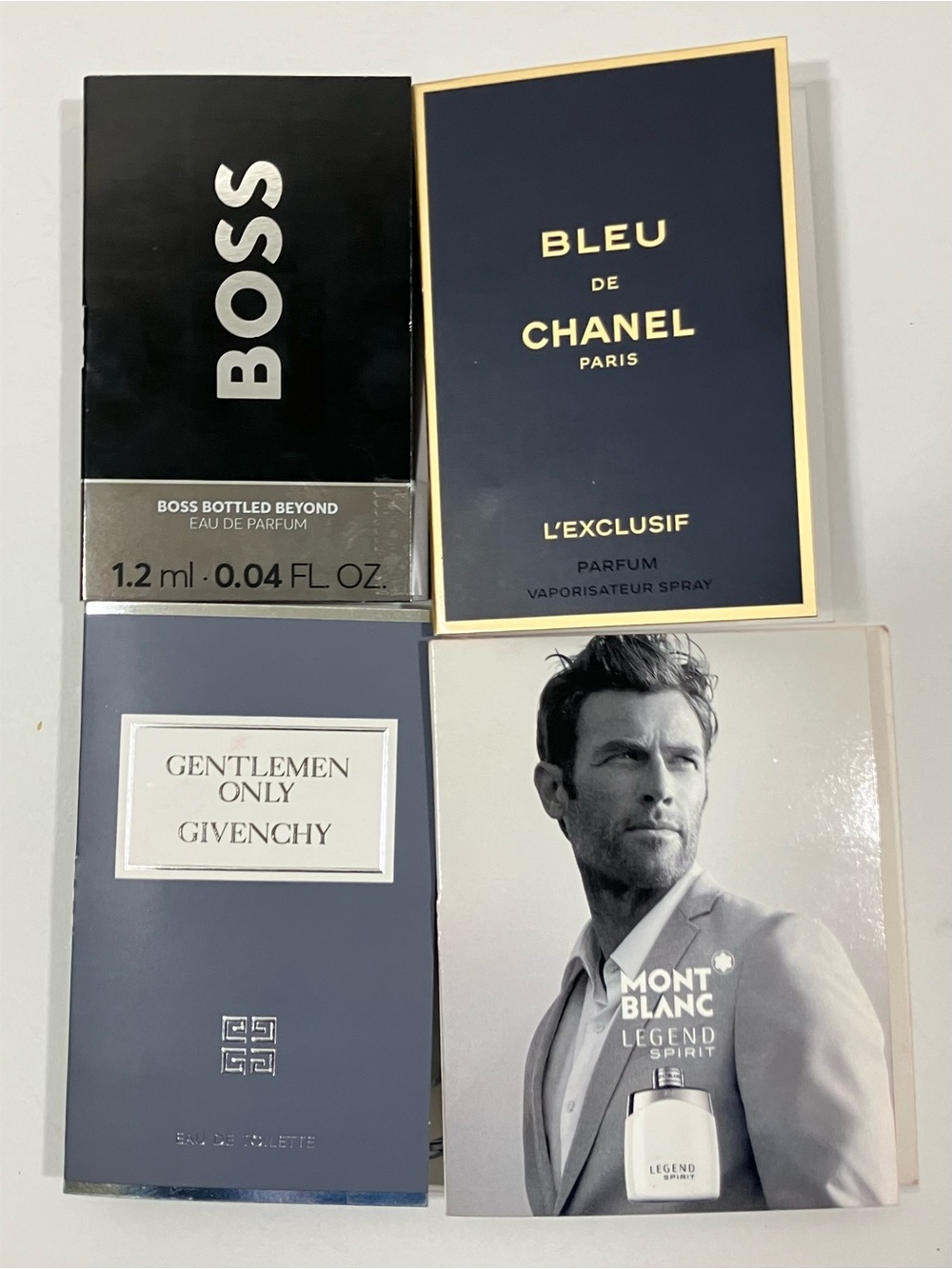 Men's Fragrance Sample Lot - Boss, Chanel, Givenchy, Montblanc